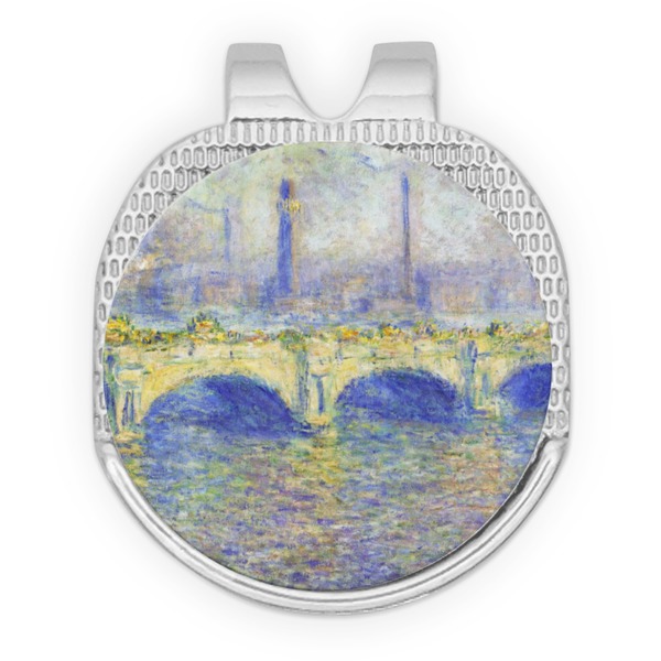 Custom Waterloo Bridge by Claude Monet Golf Ball Marker - Hat Clip - Silver