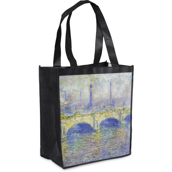 Custom Waterloo Bridge by Claude Monet Grocery Bag