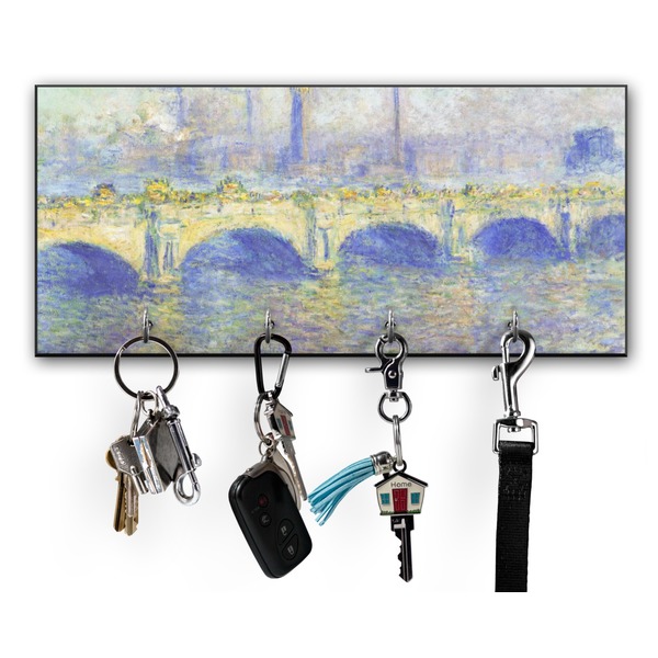 Custom Waterloo Bridge by Claude Monet Key Hanger w/ 4 Hooks