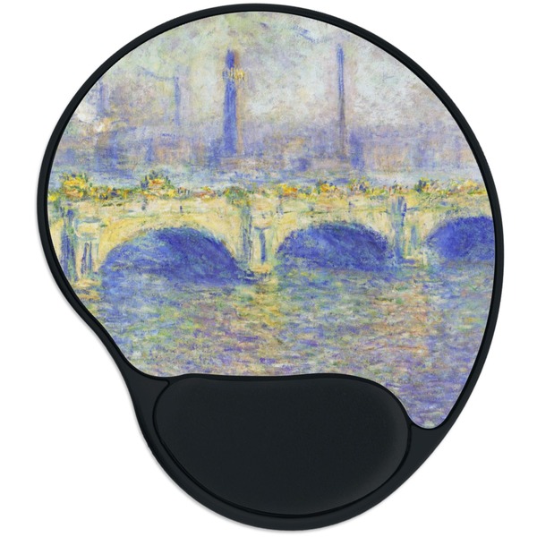 Custom Waterloo Bridge by Claude Monet Mouse Pad with Wrist Support