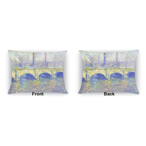 Waterloo Bridge Outdoor Rectangular Throw Pillow (Front and Back)