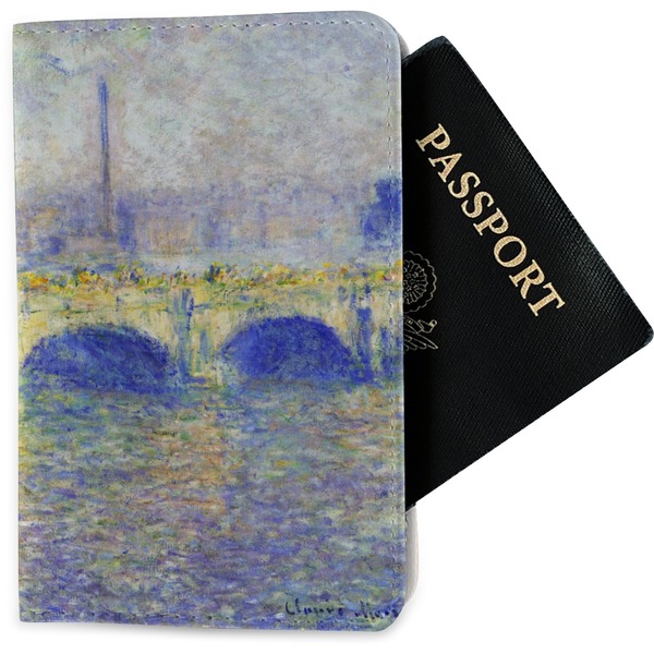 Custom Waterloo Bridge by Claude Monet Passport Holder - Fabric