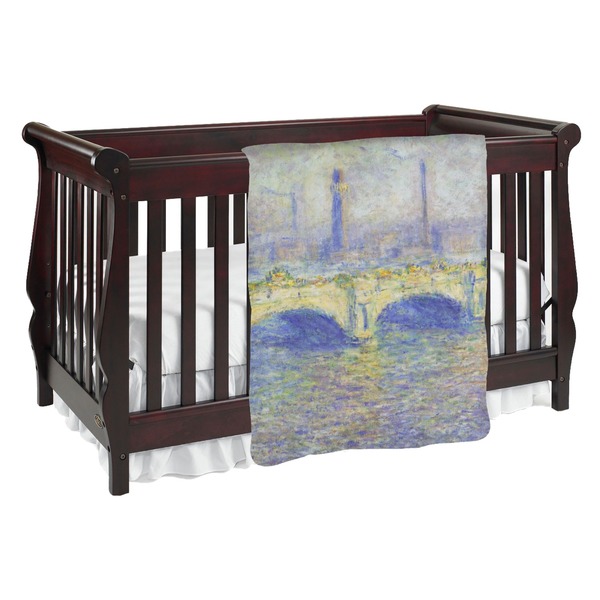 Custom Waterloo Bridge by Claude Monet Baby Blanket (Single Sided)