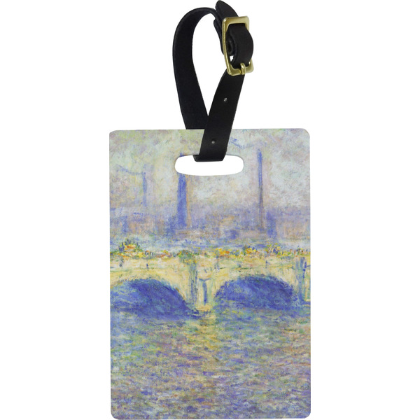 Custom Waterloo Bridge by Claude Monet Plastic Luggage Tag - Rectangular
