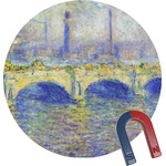 Waterloo Bridge by Claude Monet Round Fridge Magnet