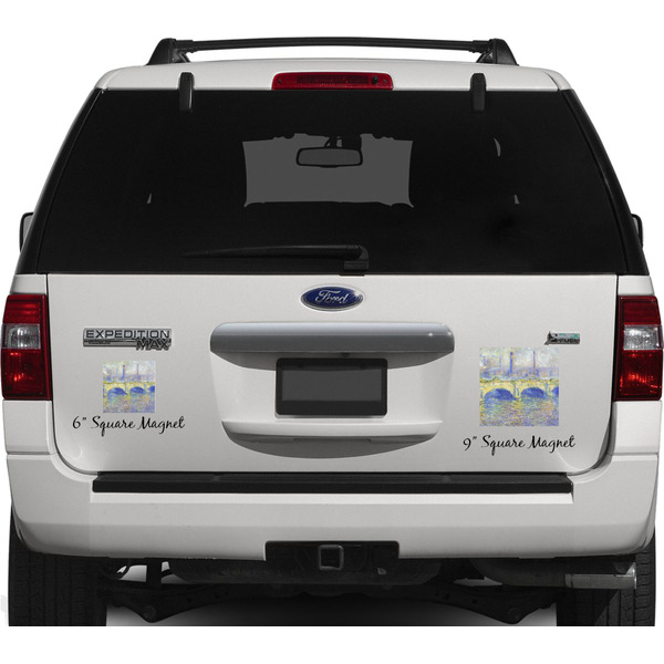 Waterloo Bridge Personalized Square Car Magnets on Ford Explorer