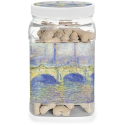 Waterloo Bridge by Claude Monet Dog Treat Jar