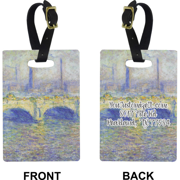 Waterloo Bridge Rectangle Luggage Tag (Front + Back)