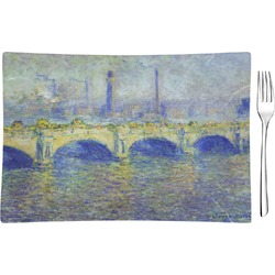 Waterloo Bridge by Claude Monet Glass Rectangular Appetizer / Dessert Plate