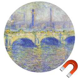 Waterloo Bridge by Claude Monet Round Car Magnet - 10"