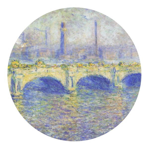 Custom Waterloo Bridge by Claude Monet Round Decal - Medium