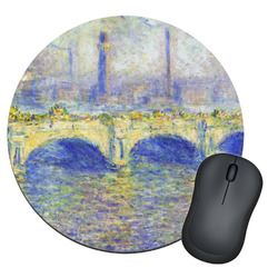 Waterloo Bridge by Claude Monet Round Mouse Pad