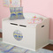Waterloo Bridge Round Wall Decal on Toy Chest