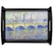 Waterloo Bridge by Claude Monet Black Wooden Tray - Large