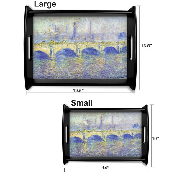 Waterloo Bridge Serving Tray Black Sizes