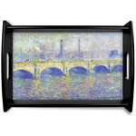 Waterloo Bridge by Claude Monet Black Wooden Tray - Small