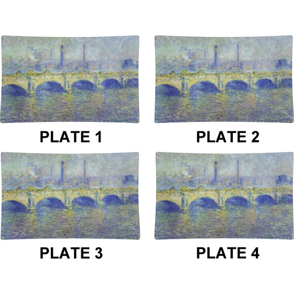 Waterloo Bridge Set of Rectangular Dinner Plates (Approval)