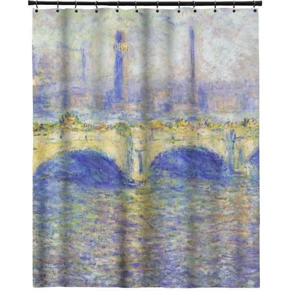 Custom Waterloo Bridge by Claude Monet Extra Long Shower Curtain - 70"x84"