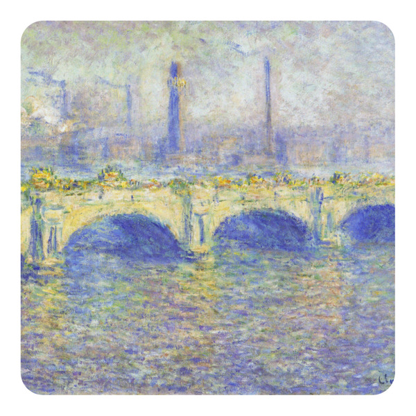 Custom Waterloo Bridge by Claude Monet Square Decal - Medium
