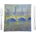 Waterloo Bridge by Claude Monet 9.5" Glass Square Lunch / Dinner Plate- Single or Set of 4