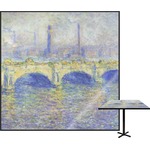 Waterloo Bridge by Claude Monet Square Table Top - 30"