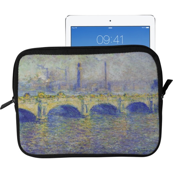 Custom Waterloo Bridge by Claude Monet Tablet Case / Sleeve - Large