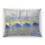 Waterloo Bridge by Claude Monet Rectangular Throw Pillow Case