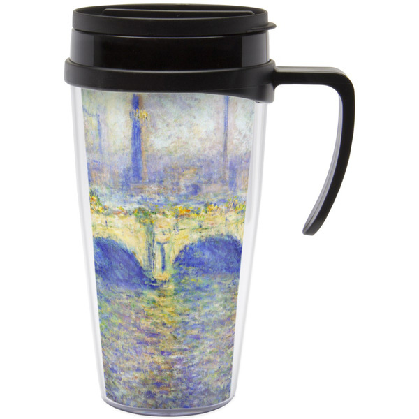 Custom Waterloo Bridge by Claude Monet Acrylic Travel Mug with Handle