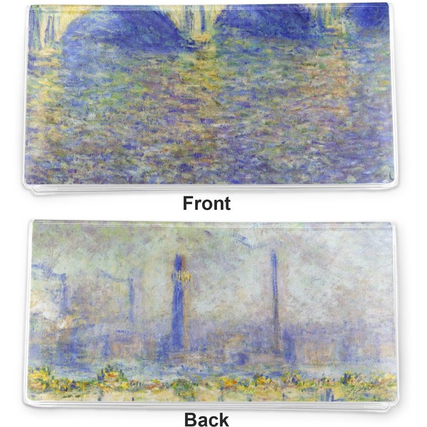 Waterloo Bridge Vinyl Check Book Cover - Front and Back