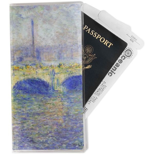 Custom Waterloo Bridge by Claude Monet Travel Document Holder