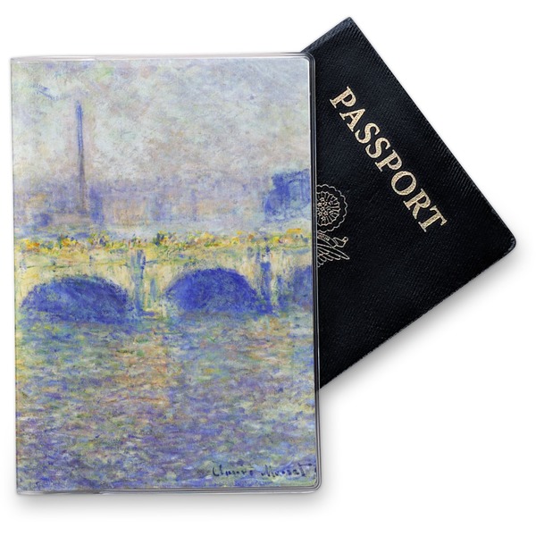 Custom Waterloo Bridge by Claude Monet Vinyl Passport Holder