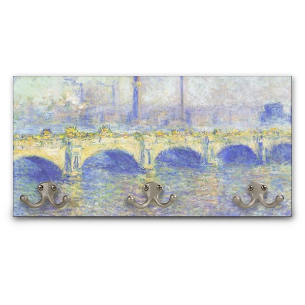 Custom Waterloo Bridge by Claude Monet Wall Mounted Coat Rack