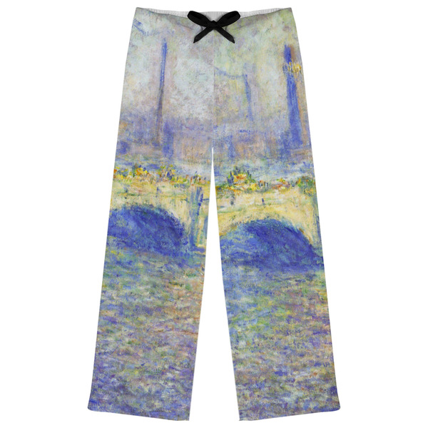 Custom Waterloo Bridge by Claude Monet Womens Pajama Pants
