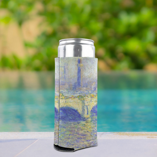 Waterloo Bridge by Claude Monet Can Cooler - Tall 12oz - In Context