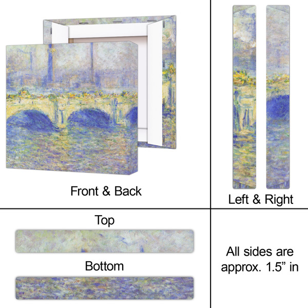 Waterloo Bridge by Claude Monet 12x12 - Canvas Print - Approval