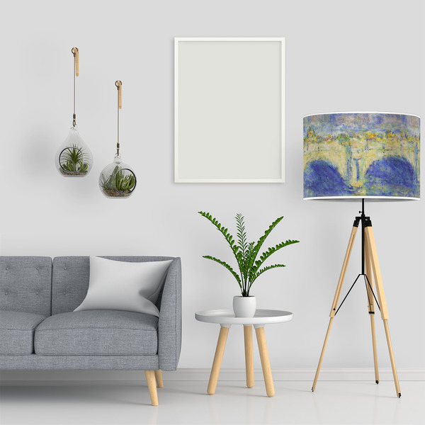 Waterloo Bridge by Claude Monet 16" Drum Lampshade - LIFESTYLE