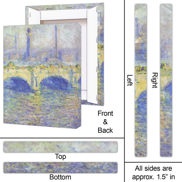 Waterloo Bridge by Claude Monet 16x20 - Canvas Print - Approval
