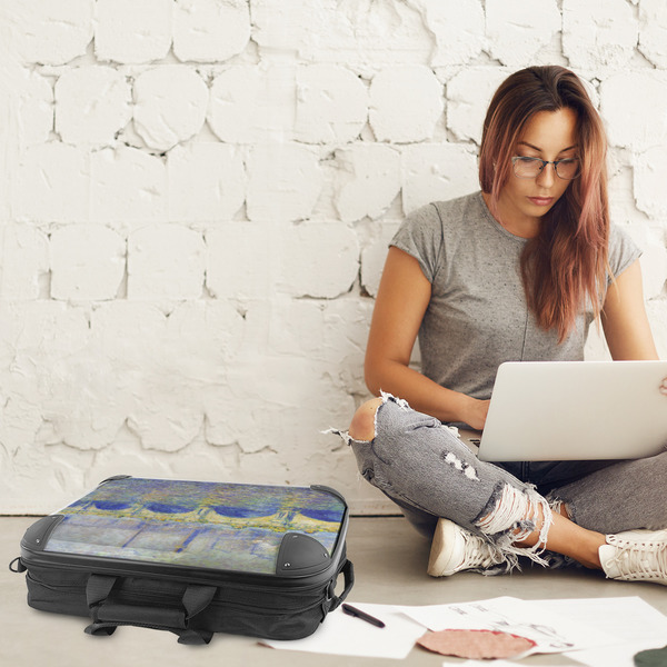 Waterloo Bridge by Claude Monet 18" Laptop Briefcase - LIFESTYLE