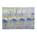 Waterloo Bridge by Claude Monet Patio Rug
