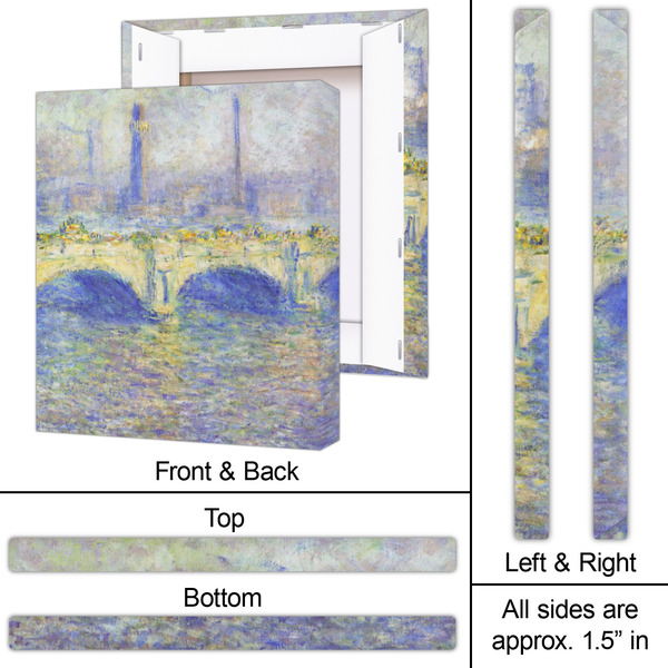 Waterloo Bridge by Claude Monet 20x24 - Canvas Print - Approval