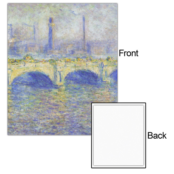 Waterloo Bridge by Claude Monet 20x24 - Matte Poster - Front & Back