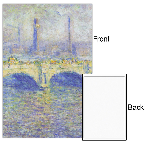 Waterloo Bridge by Claude Monet 24x36 - Matte Poster - Front & Back