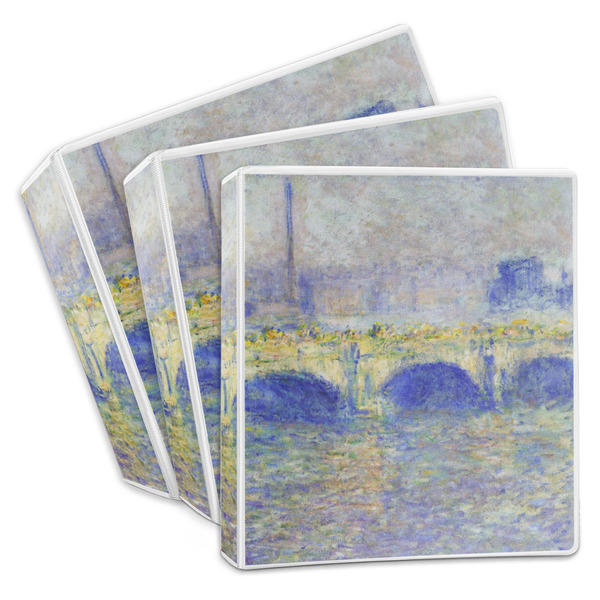 Custom Waterloo Bridge by Claude Monet 3-Ring Binder