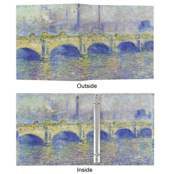 Waterloo Bridge by Claude Monet 3 Ring Binders - Full Wrap - 1" - APPROVAL