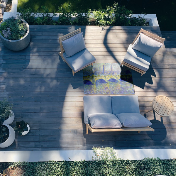 Waterloo Bridge by Claude Monet 3'x5' Patio Rug - In Context