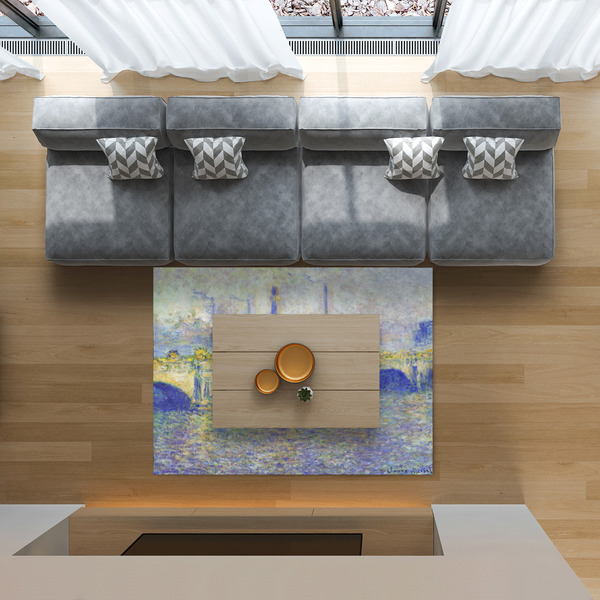 Waterloo Bridge by Claude Monet 5'x7' Indoor Area Rugs - IN CONTEXT
