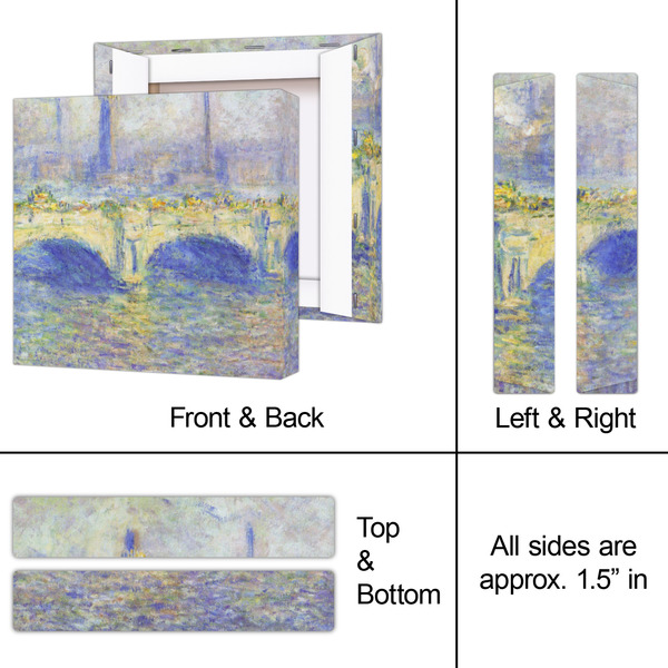 Waterloo Bridge by Claude Monet 8x8 - Canvas Print - Approval
