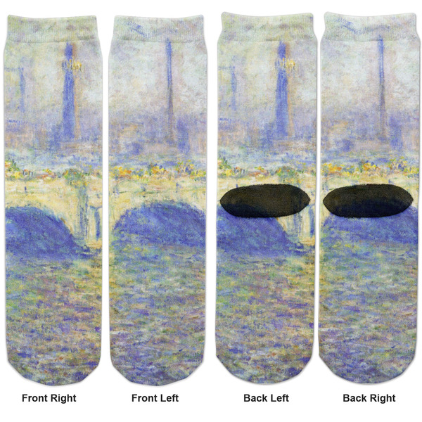 Waterloo Bridge Adult Crew Socks - Double Pair - Front and Back - Apvl