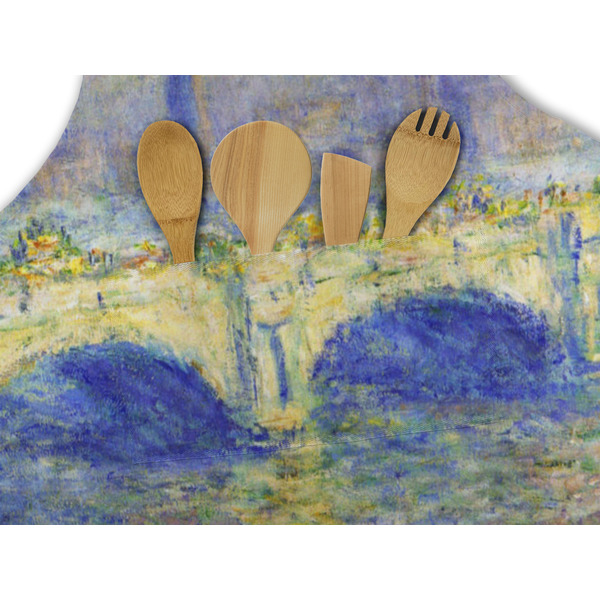 Waterloo Bridge by Claude Monet Apron - Pocket Detail with Props