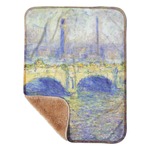 Waterloo Bridge by Claude Monet Sherpa Baby Blanket - 30" x 40"